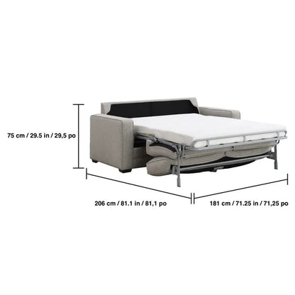Rosie Fabric Sleeper Sofa with Memory Foam Mattress