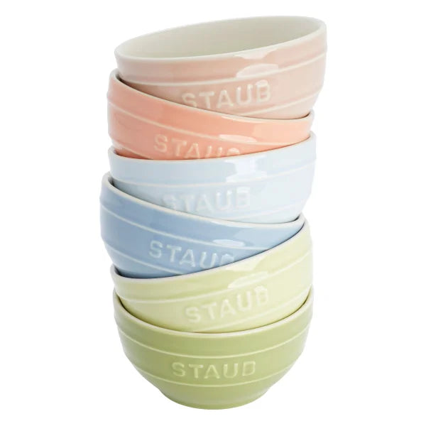 Staub Macaron 12-piece Ceramic Mini Dutch Oven and Bowl Set