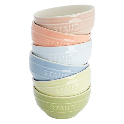 Staub Macaron 12-piece Ceramic Mini Dutch Oven and Bowl Set