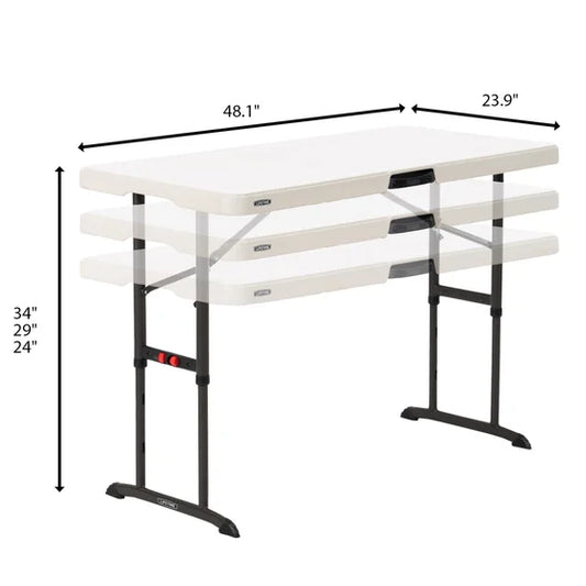 Commercial 4' Adjustable Height Table, 2-pack
