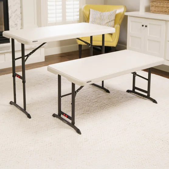 Commercial 4' Adjustable Height Table, 2-pack