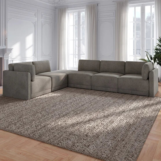 Fallon Modular Sectional 6-piece Gray with Ottoman
