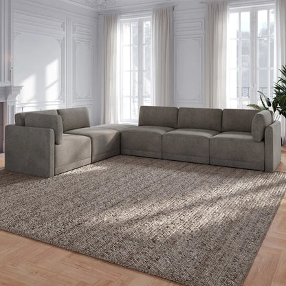 Fallon Modular Sectional 6-piece Gray with Ottoman