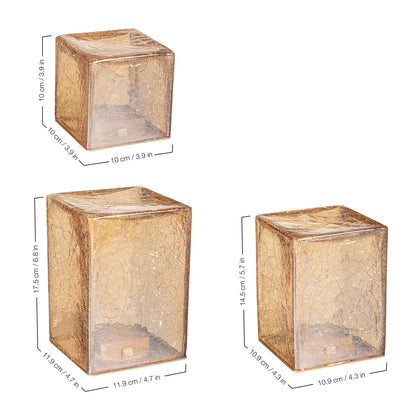 Glass Cubes and Spheres Towers, Set of 3