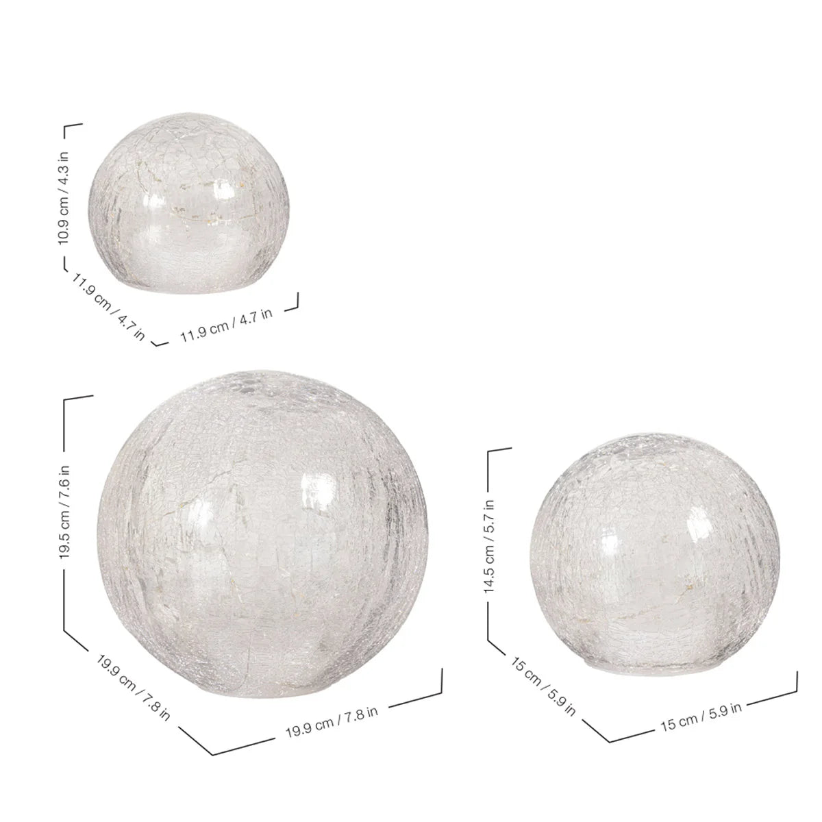 Glass Cubes and Spheres Towers, Set of 3
