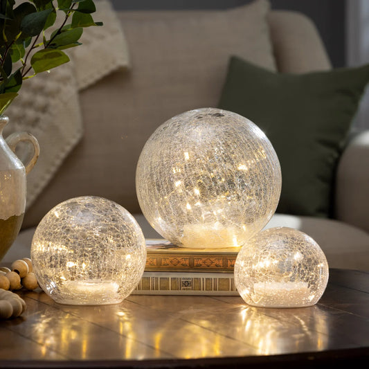 Glass Cubes and Spheres Towers, Set of 3
