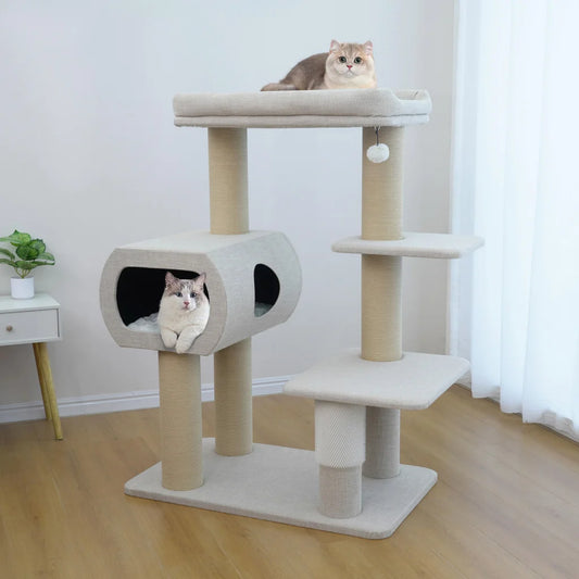 San Marino Maine Coon Cat Tree, With 5 Levels and Condo