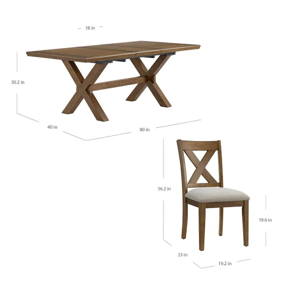 Bryce Dining Table and 6 Chairs