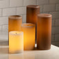 Warm Ombre LED Black Wick Candle Set with Remote, 5-piece