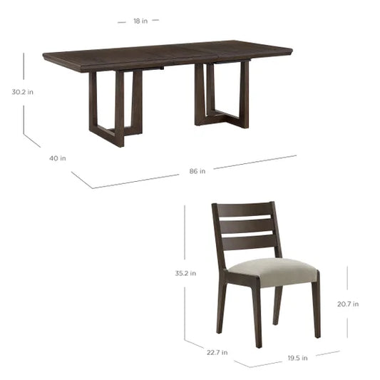 Portalis Dining Table and 6 Chairs