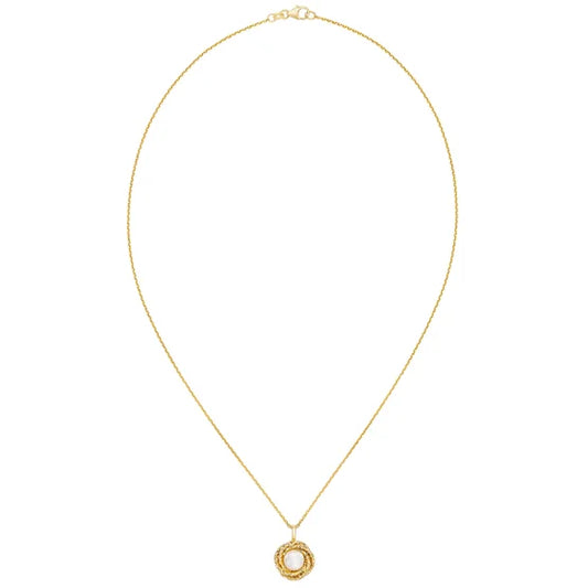 Freshwater Cultured 7-7.5 mm Pearl 14kt Yellow Gold Love Knot Pendant