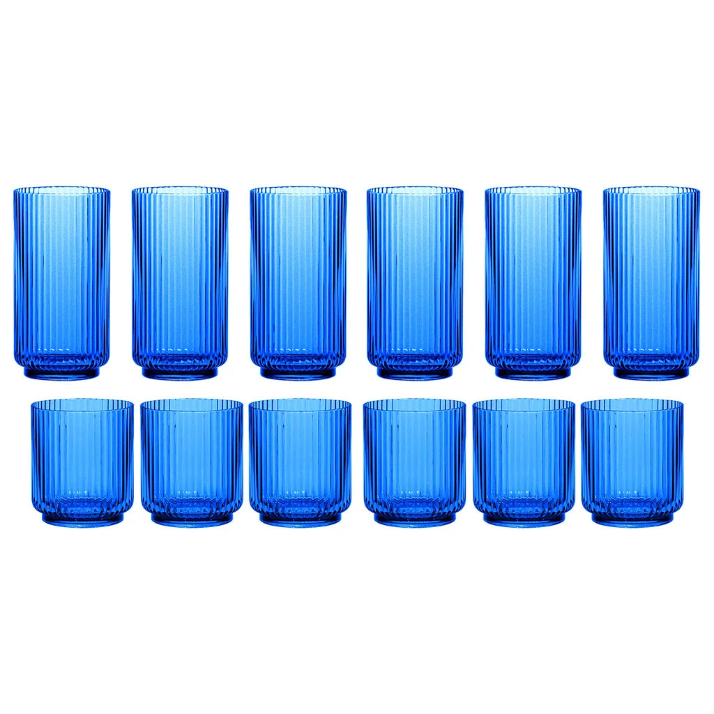 12-piece Drinkware Set, Mesa Blue