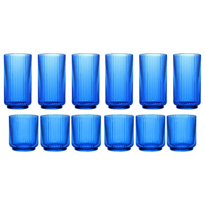 12-piece Drinkware Set, Mesa Blue