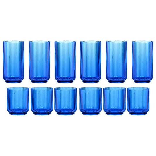 12-piece Drinkware Set, Mesa Blue