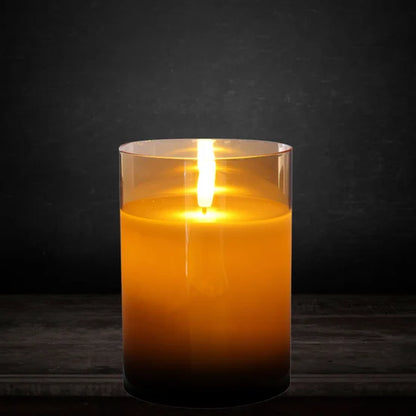 6-piece Flameless LED Candles Design Series Glass with Remote