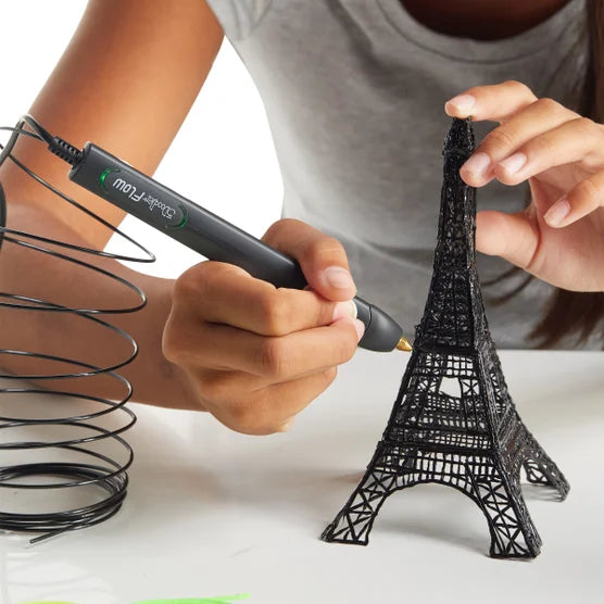 3Doodler Flow 3D Pen Bundle With Bonus Tri-color Refill Pack