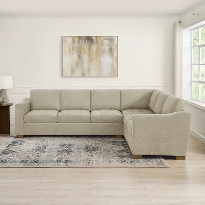 Ellsford 2-piece Fabric Sectional, Beige