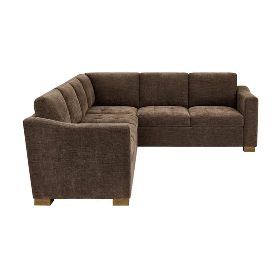 Ellsford 2-piece Fabric Sectional, Brown
