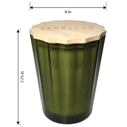 57 oz. Scalloped Candle with Rubber Wood Lid