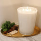 57 oz. Scalloped Candle with Rubber Wood Lid