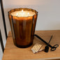 57 oz. Scalloped Candle with Rubber Wood Lid