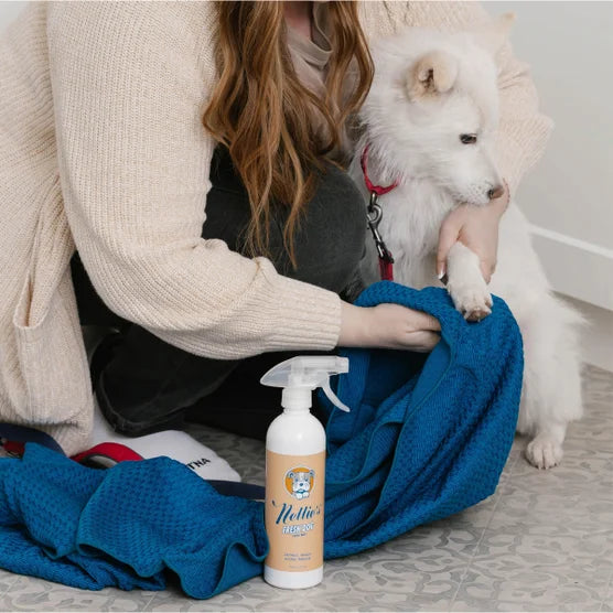 Dog Towel and Waterless Dog 16 fl oz Shampoo Bundle
