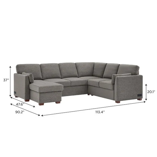 Luke Sleeper Sectional with Reversible Chaise and Storage