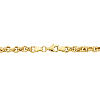 14kt Yellow Gold Heart Charm Rolo Bracelet
