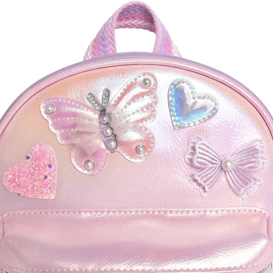 Metallic Butterfly Applique Mini Backpack