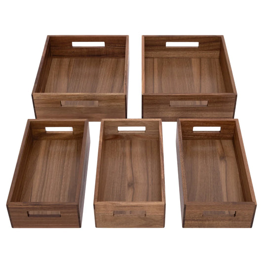 Acacia Storage Bin Set, 5-piece