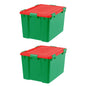 74 Quart Stackable Holiday Storage Bin, 2-pack