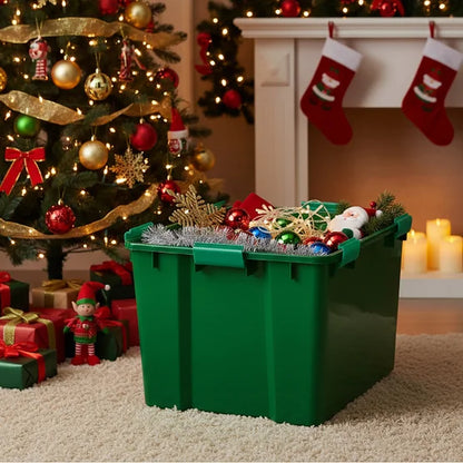 74 Quart Stackable Holiday Storage Bin, 2-pack