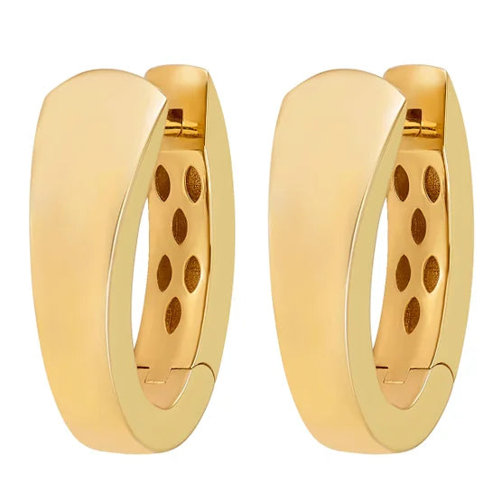 14kt Yellow Gold Graduated Oval Hoop Earrings
