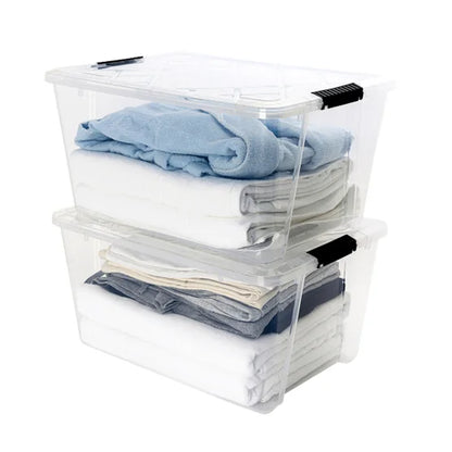 45 Quart Storage Bin with Latching Lid, 4-pack
