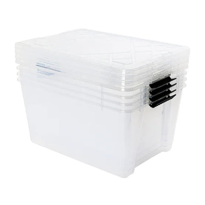 45 Quart Storage Bin with Latching Lid, 4-pack