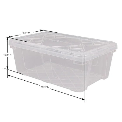 InstaView 13 Quart Clear Plastic Stackable Storage Bins
