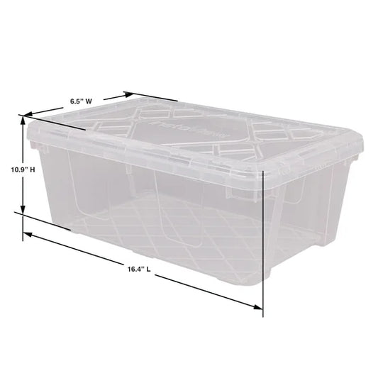 InstaView 13 Quart Clear Plastic Stackable Storage Bins