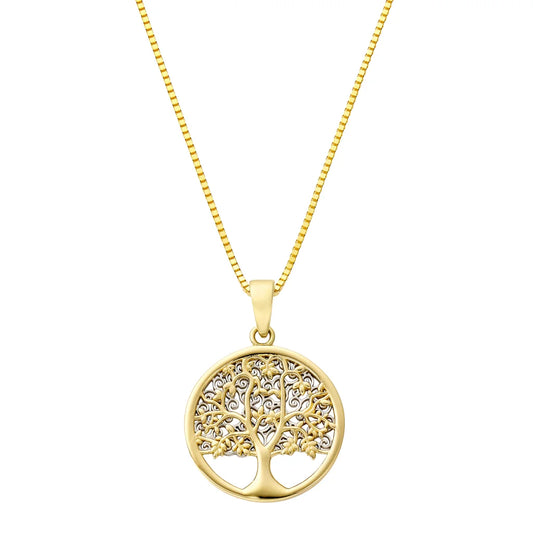 14kt Two-Toned Tree of Life Pendant