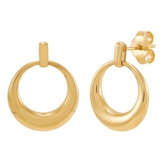 14kt Yellow Gold Doorknocker Earrings