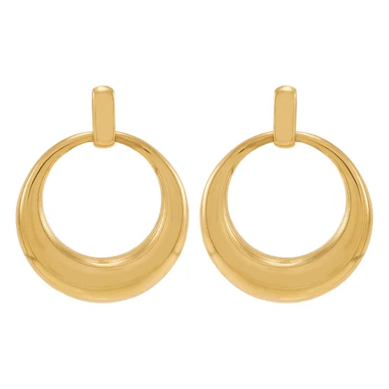 14kt Yellow Gold Doorknocker Earrings
