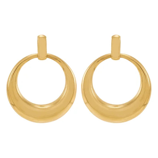 14kt Yellow Gold Doorknocker Earrings
