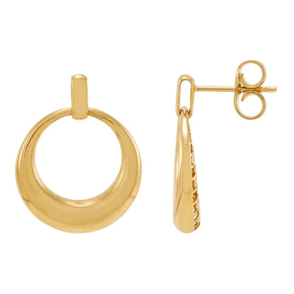 14kt Yellow Gold Doorknocker Earrings