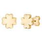 14kt Yellow Gold High Polish Clover Stud Earrings