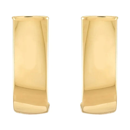 14kt Yellow Gold Wide Half Hoop Earrings