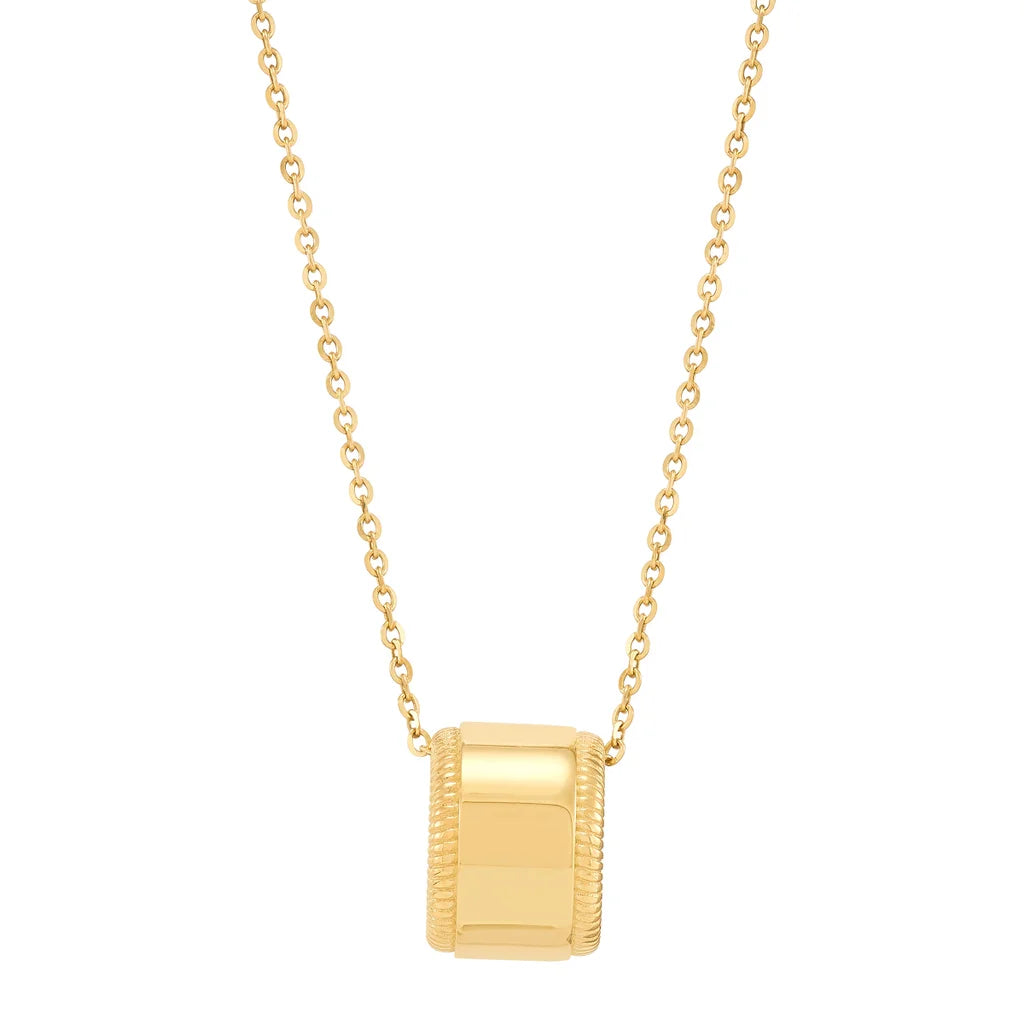 14kt Yellow Gold Wide Ring Pendant
