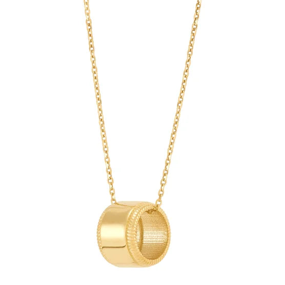 14kt Yellow Gold Wide Ring Pendant