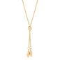 14kt Yellow Gold Teardrop Bolo Necklace
