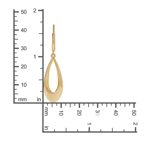 14kt Yellow Gold Graduated Teardrop Earrings