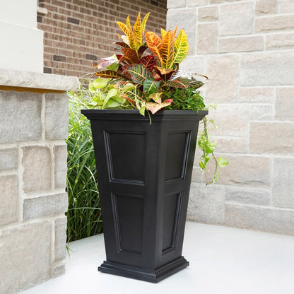 Fairfield 34 in. Tall Self Watering Planter, Black