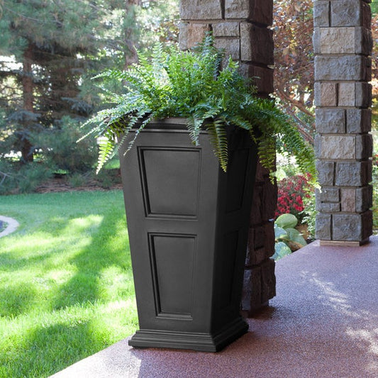 Fairfield 34 in. Tall Self Watering Planter, Black
